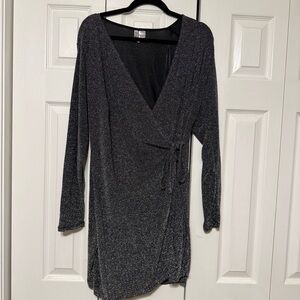 Divided Sparkling Charcoal Long Sleeve Dress